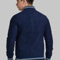 Park Avenue Men Blue Solid Polyester Full Sleeve Bomber Jacket