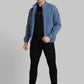 Park Avenue Men Green Solid Polyester Full Sleeve Bomber Jacket