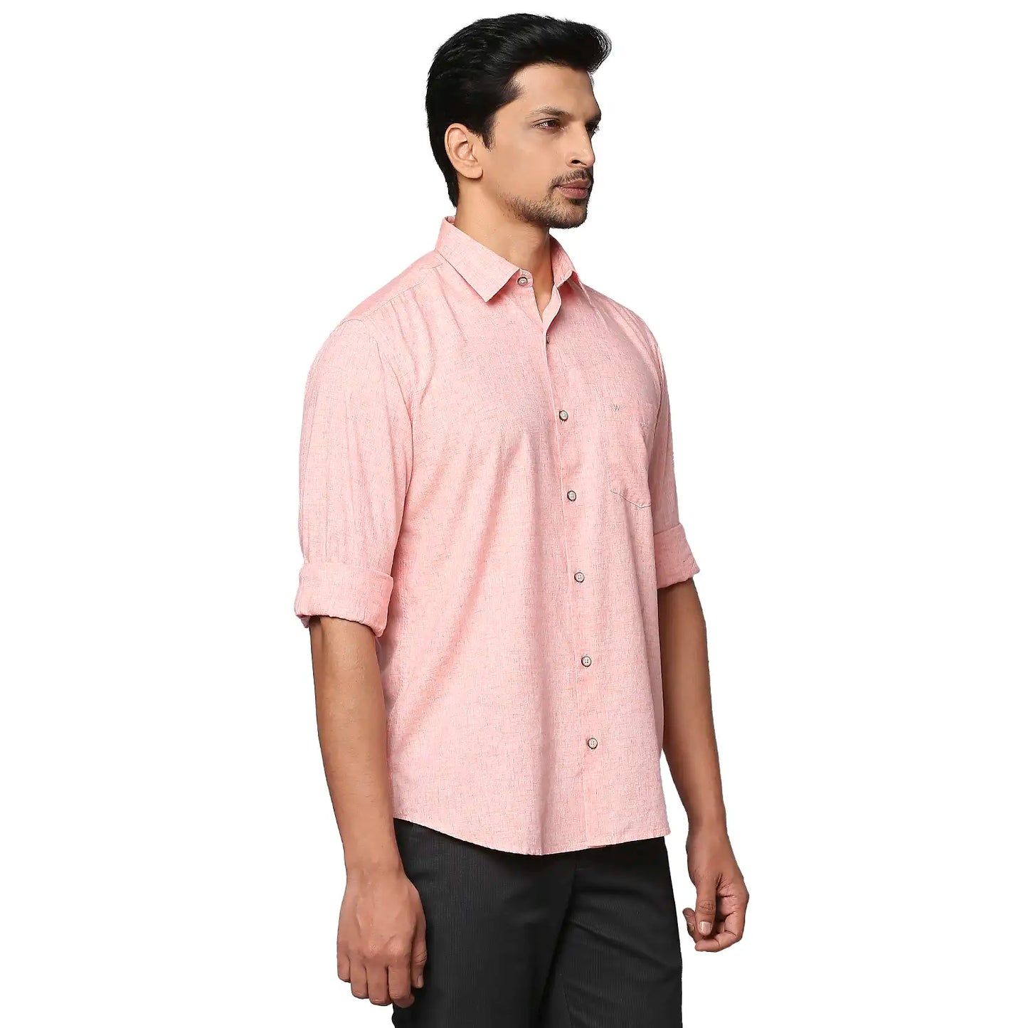 Men Slim Fit Medium Blue Shirt