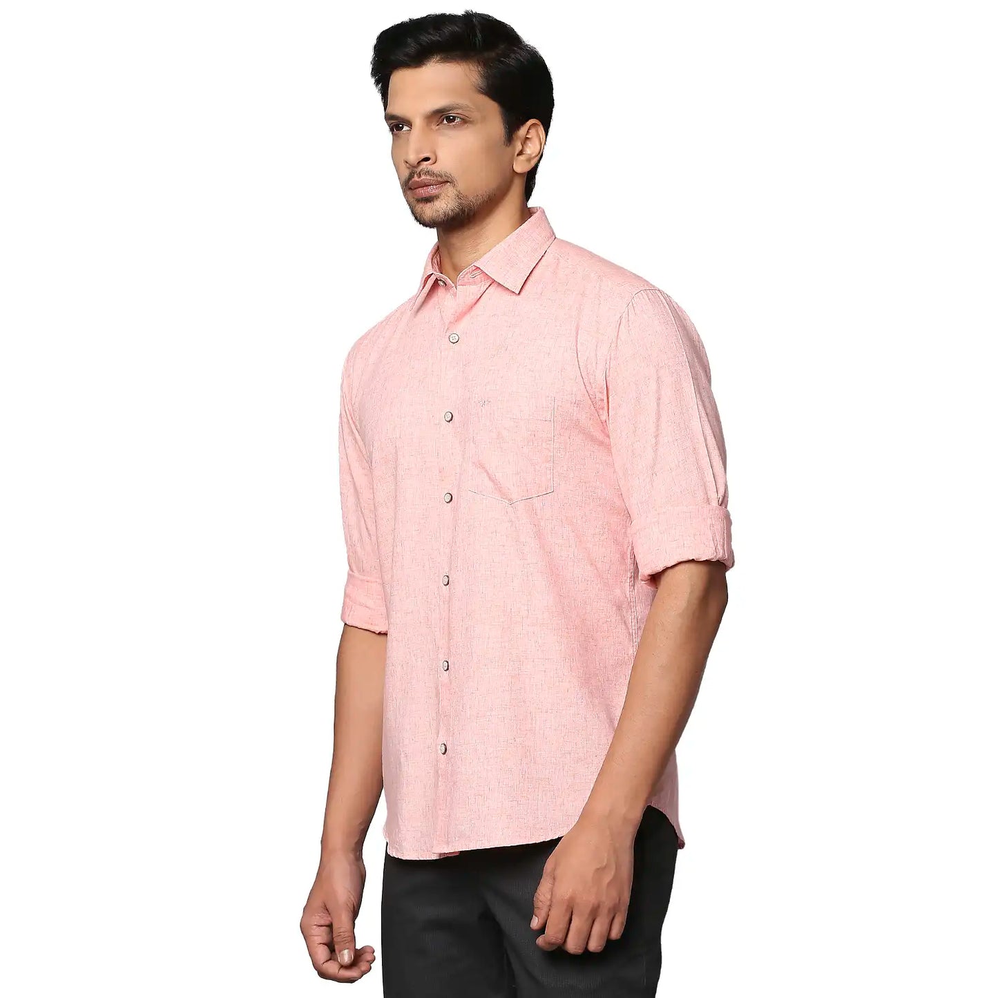 Men Slim Fit Medium Blue Shirt