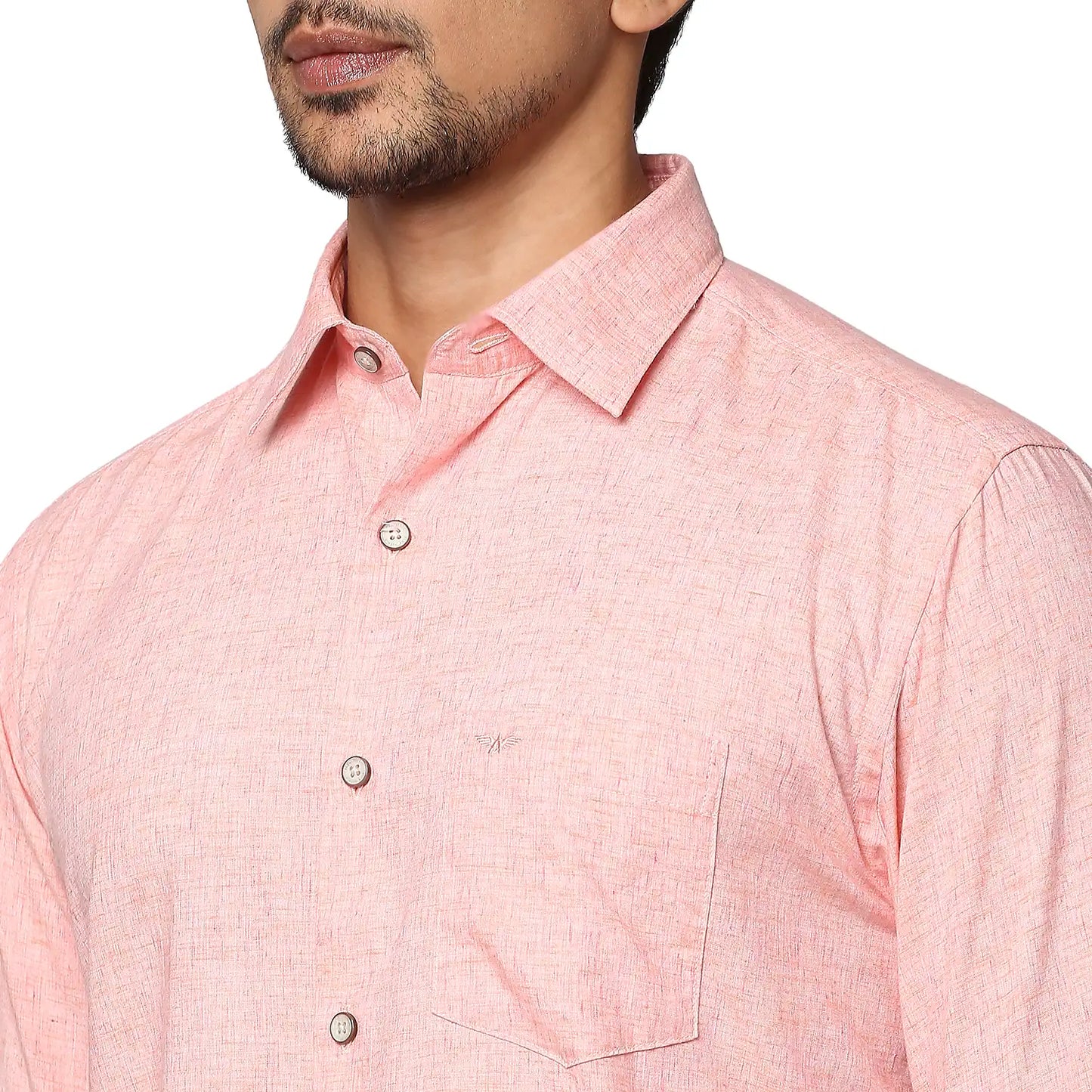 Men Slim Fit Medium Blue Shirt