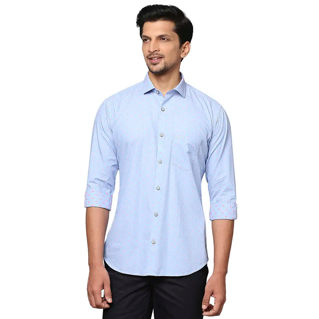Men Slim Fit Medium Green Shirt