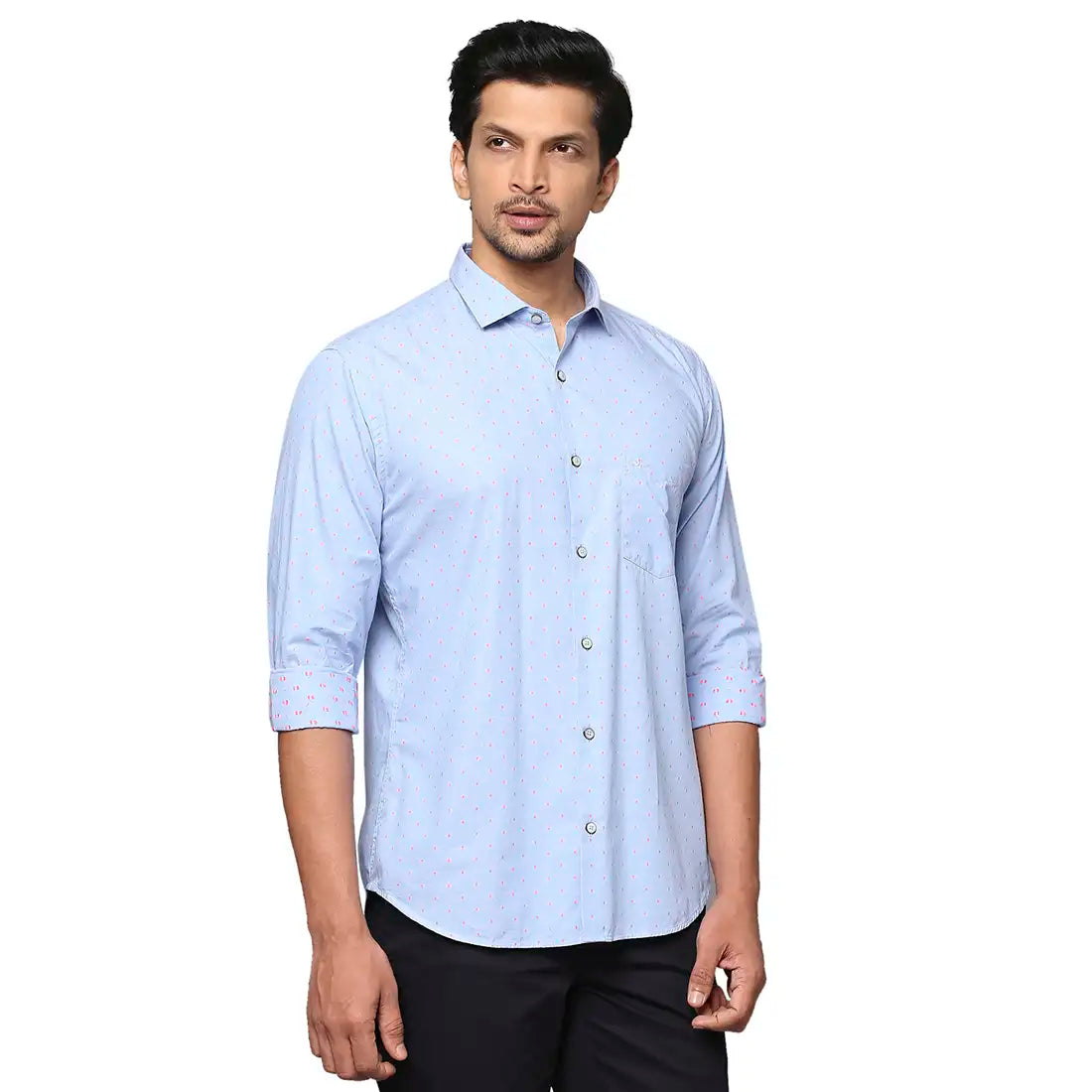 Men Slim Fit Medium Green Shirt
