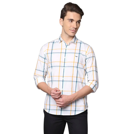 Men Slim Fit Medium Petrol Shirt