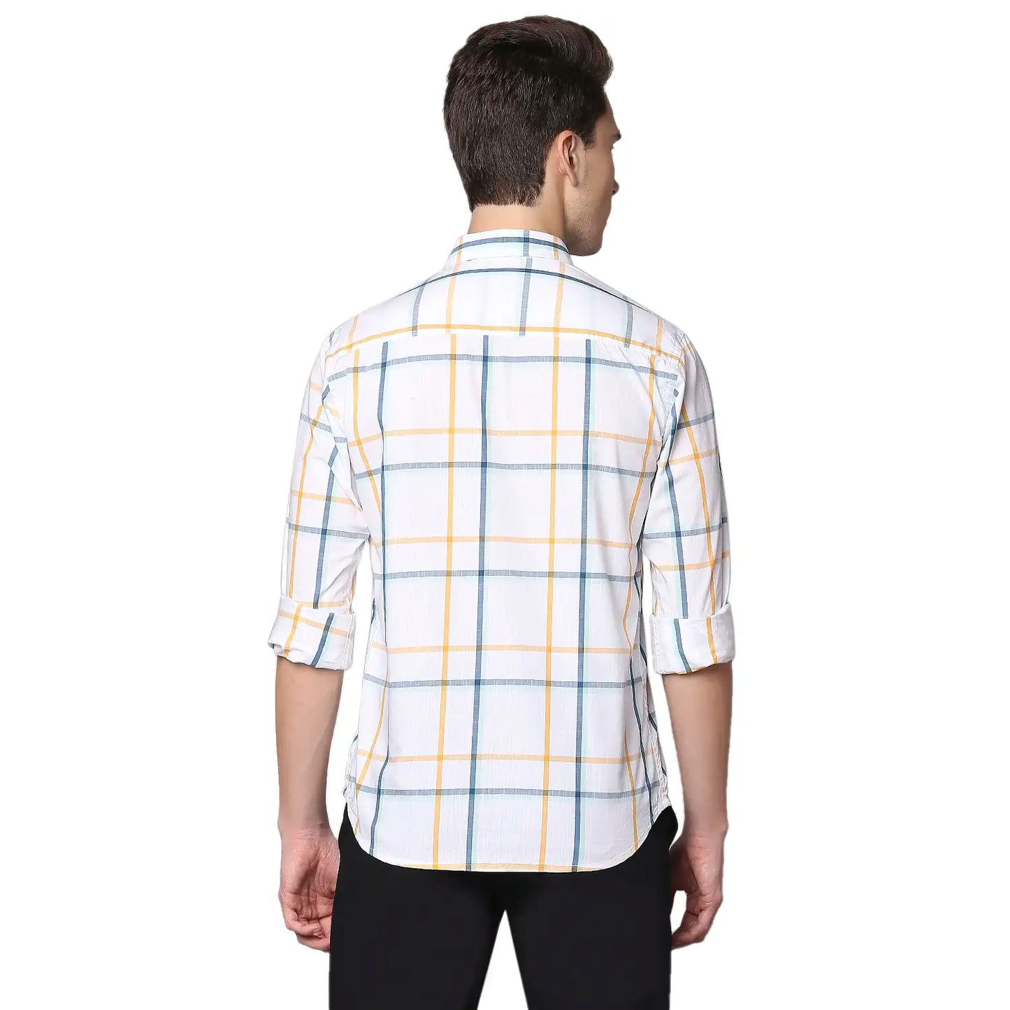 Men Slim Fit Medium Petrol Shirt