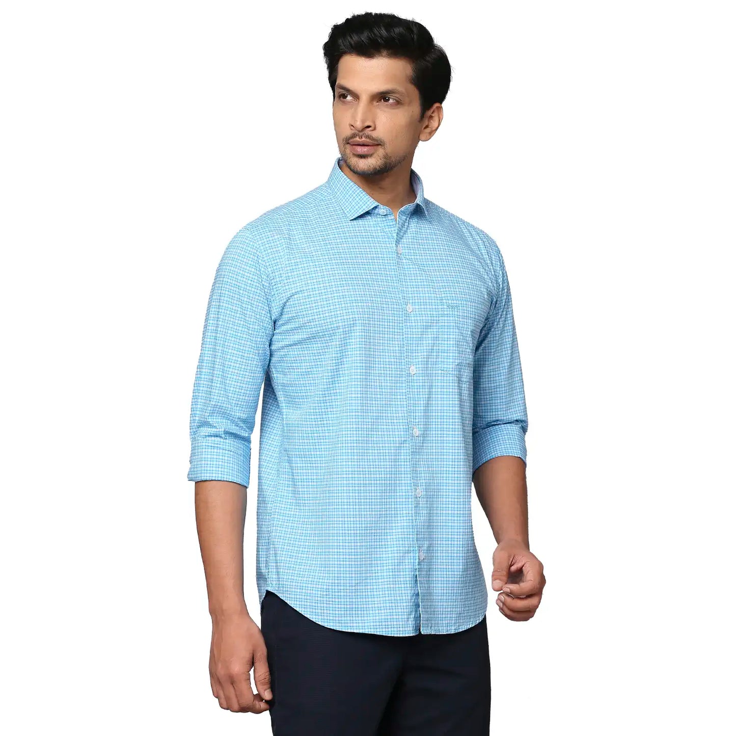 Men Slim Fit Medium Orange Shirt