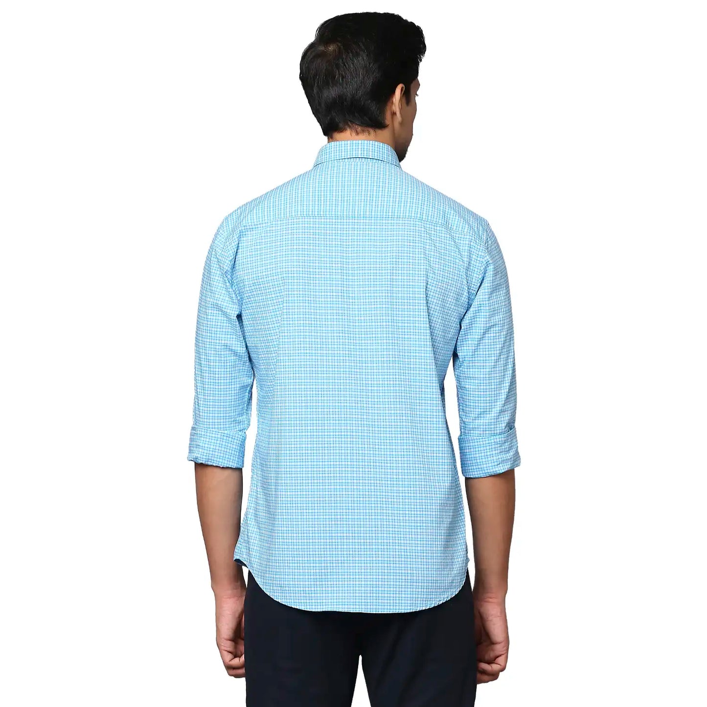 Men Slim Fit Medium Orange Shirt