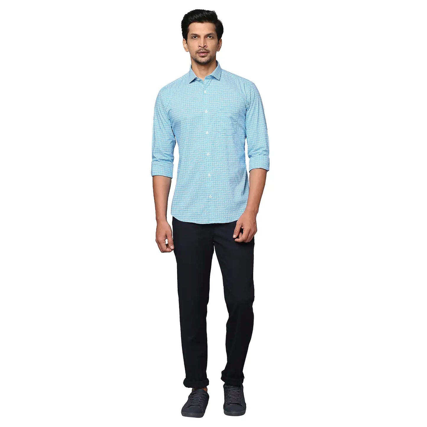 Men Slim Fit Medium Orange Shirt