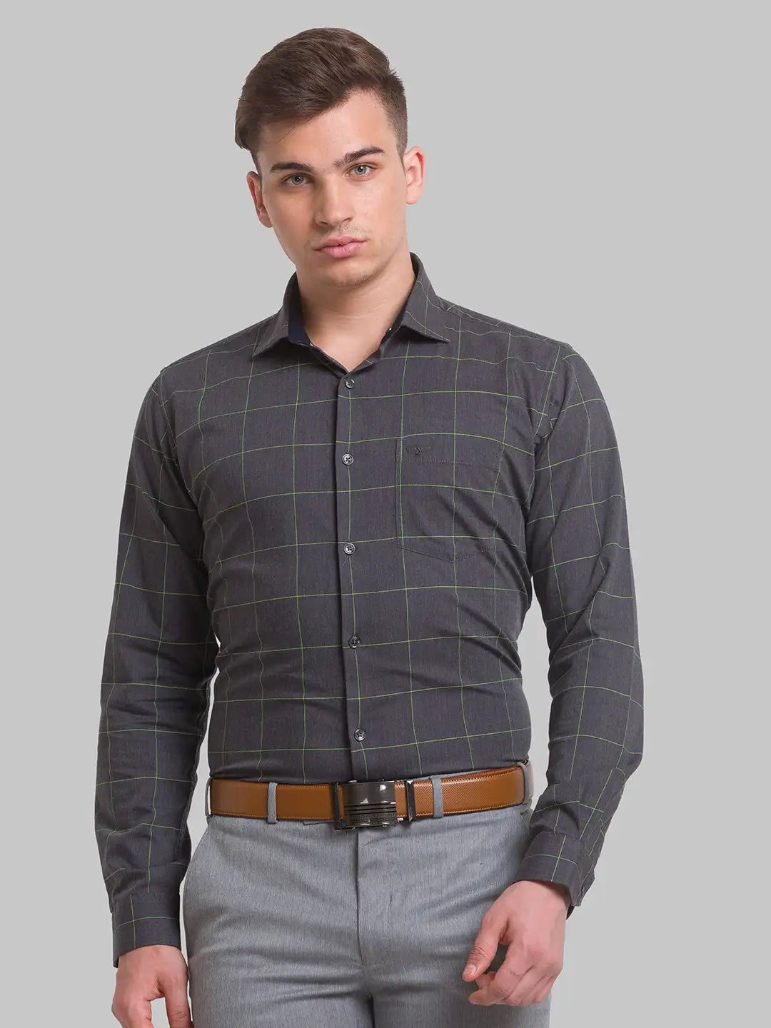 Men Slim Fit Blue Shirt