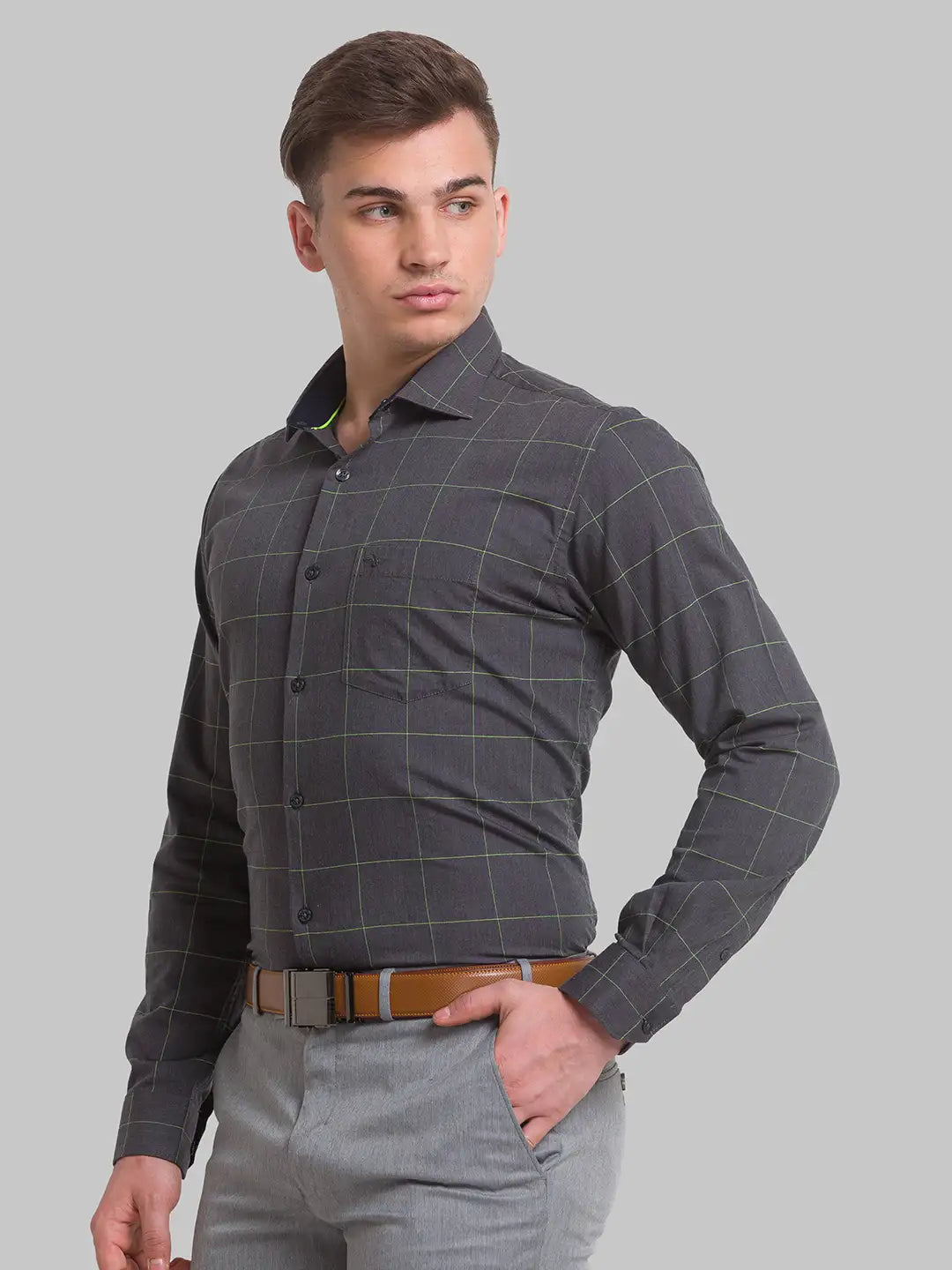 Men Slim Fit Blue Shirt