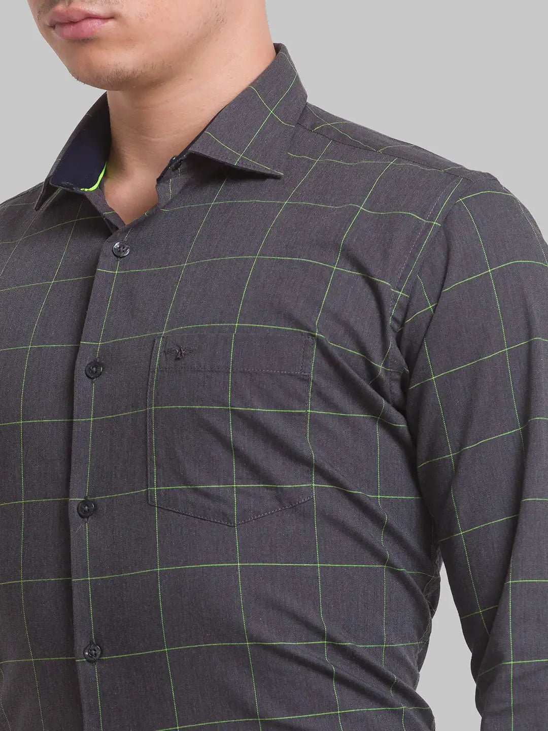 Men Slim Fit Blue Shirt