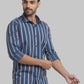 Men Slim Fit Brown Shirt