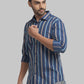 Men Slim Fit Brown Shirt