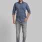 Men Slim Fit Brown Shirt