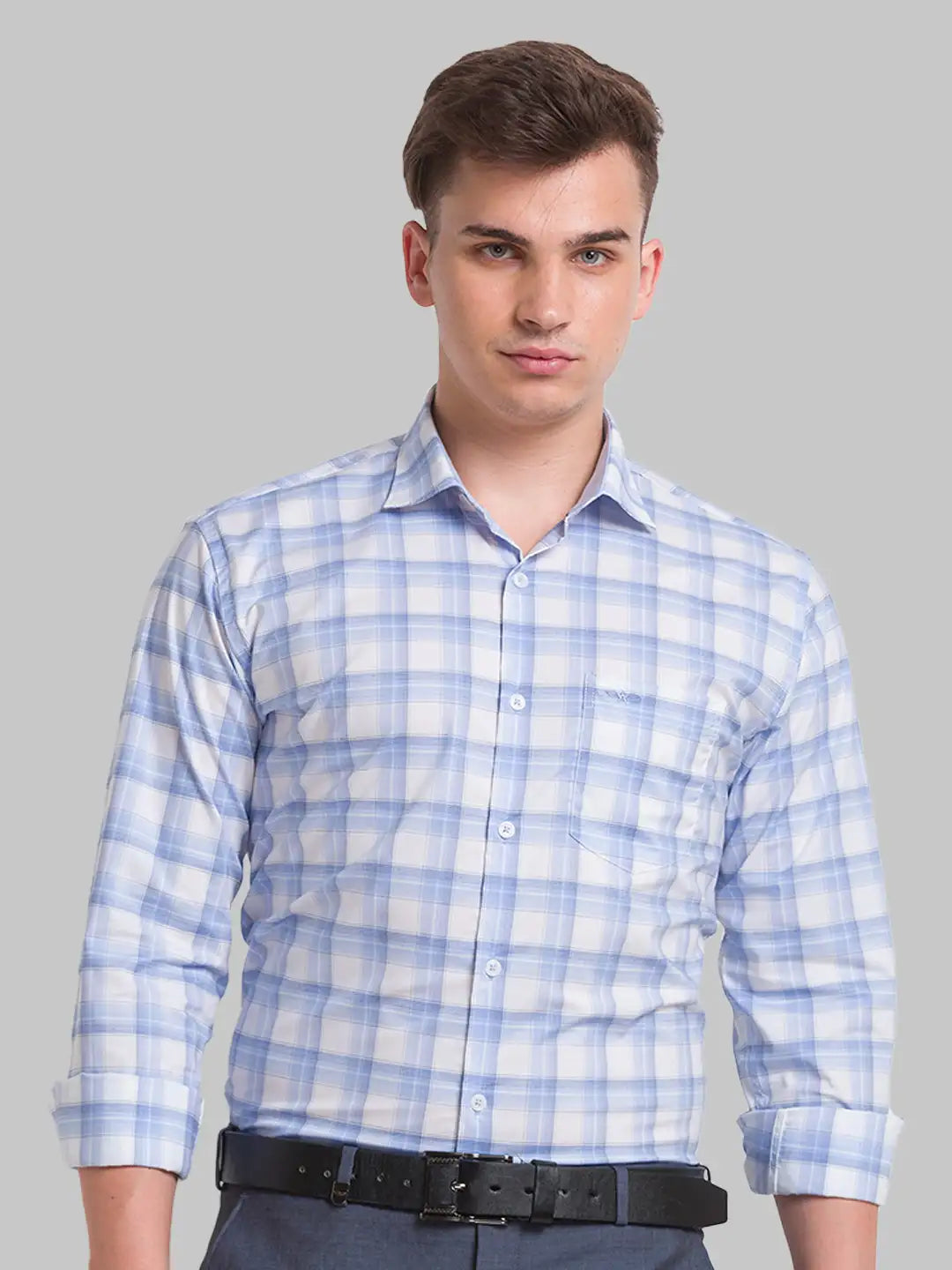 Men Slim Fit Grey Shirt