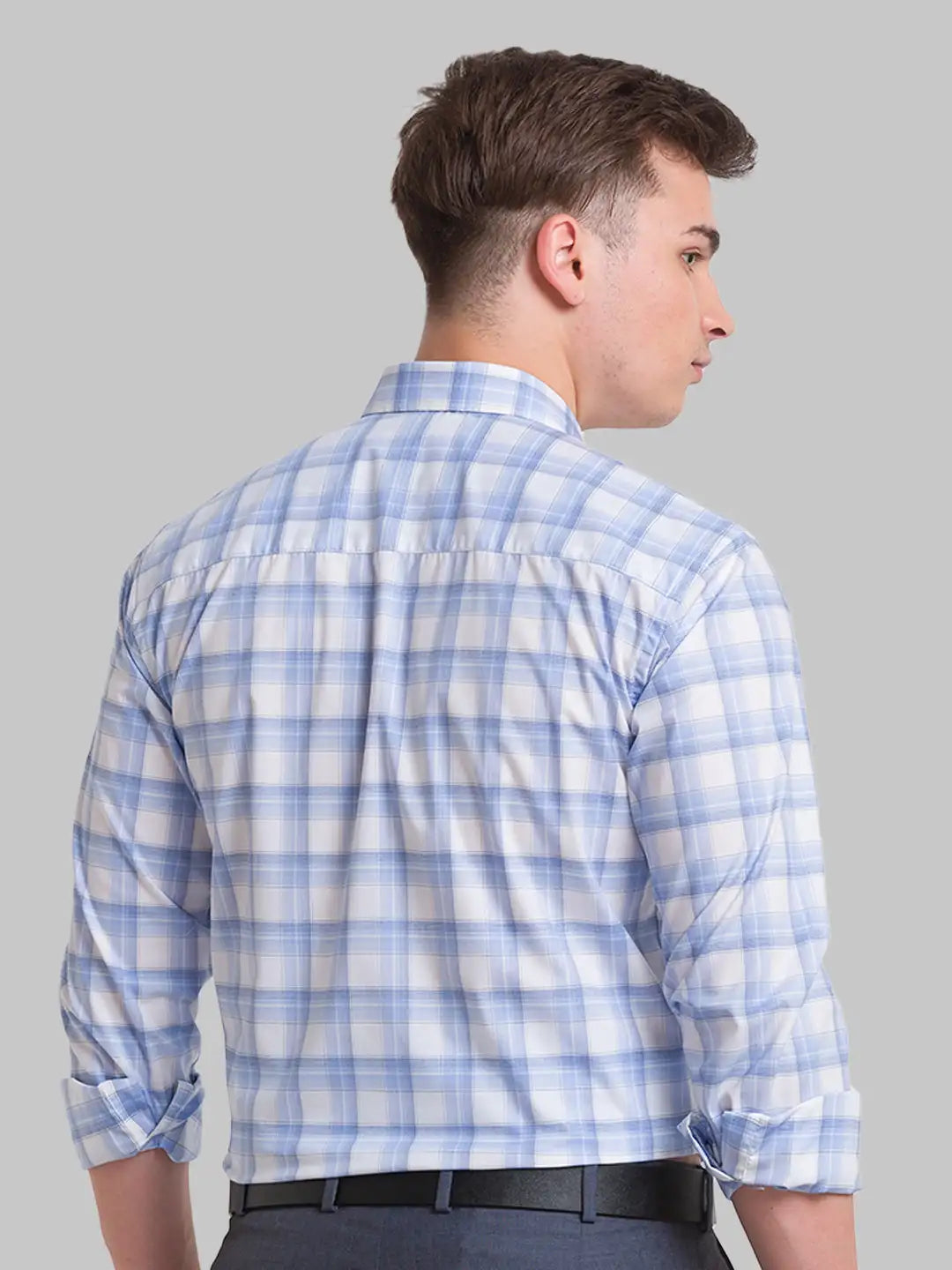 Men Slim Fit Grey Shirt