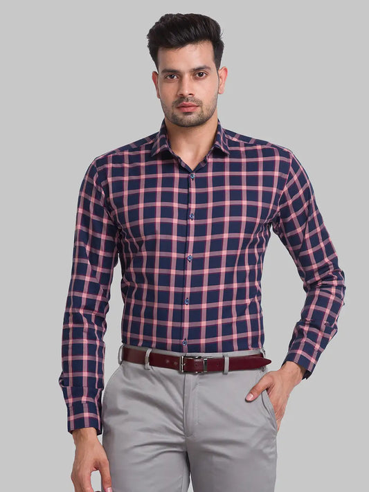 Men Slim Fit Blue Shirt