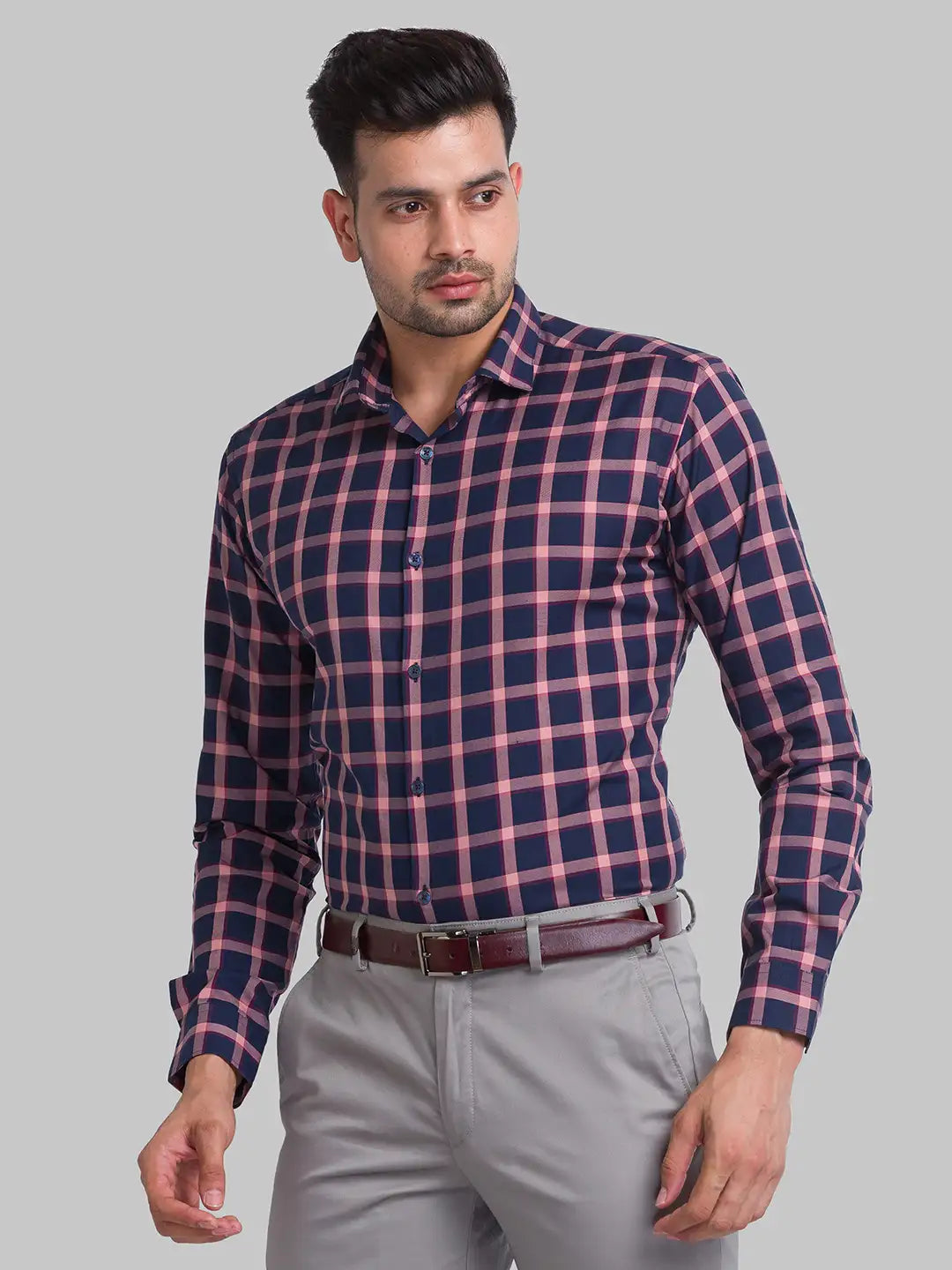 Men Slim Fit Blue Shirt