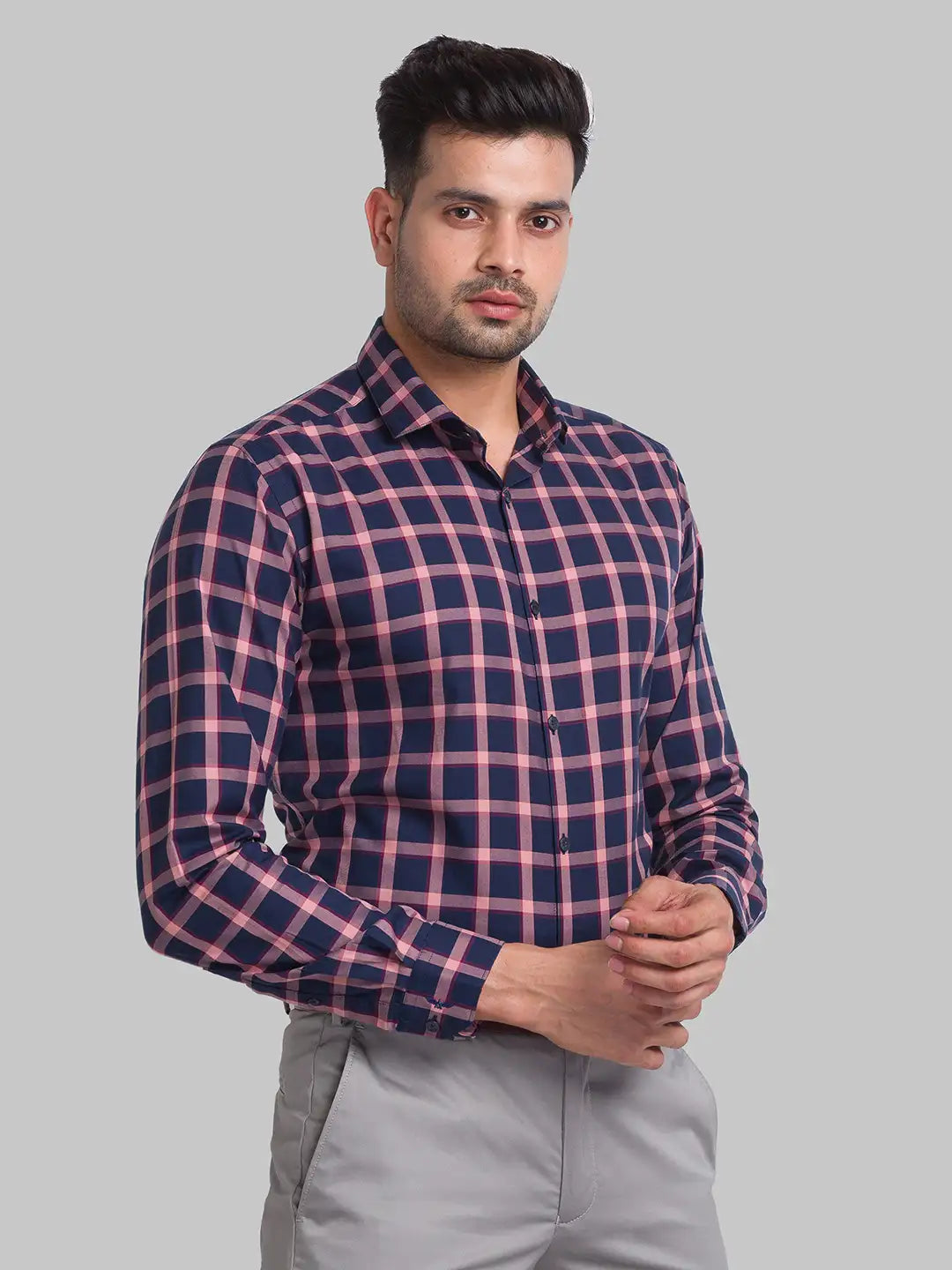 Men Slim Fit Blue Shirt