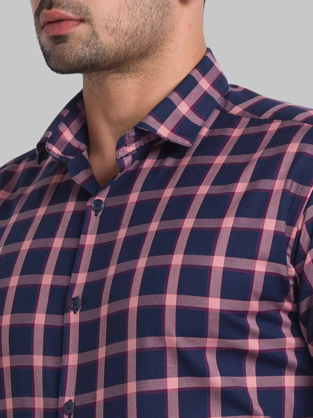 Men Slim Fit Blue Shirt