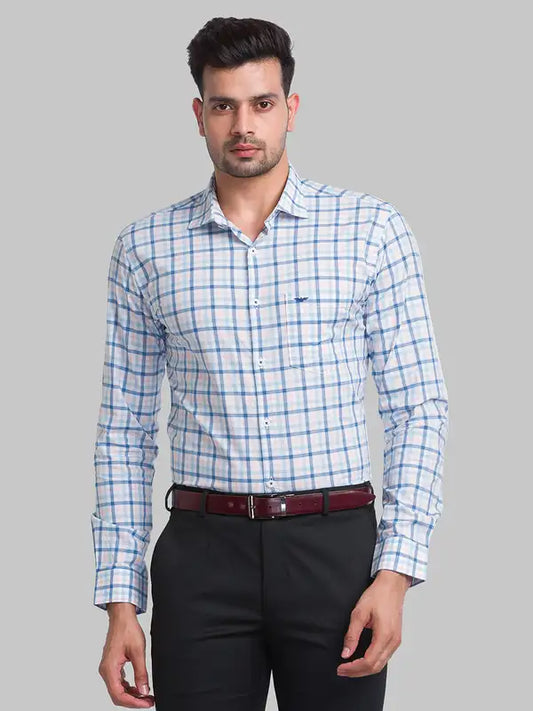Men Slim Fit Blue Shirt