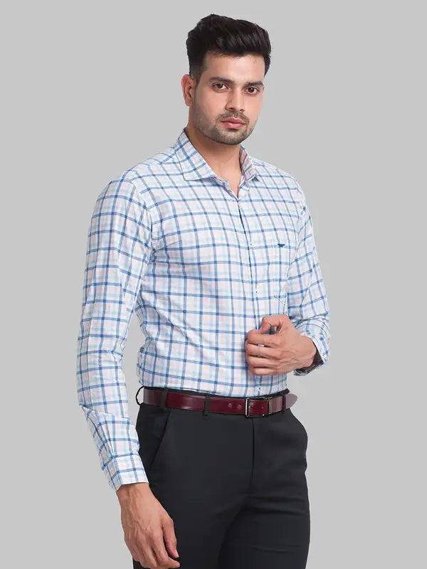 Men Slim Fit Blue Shirt