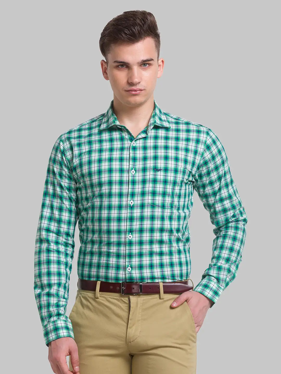 Men Slim Fit Pink Shirt