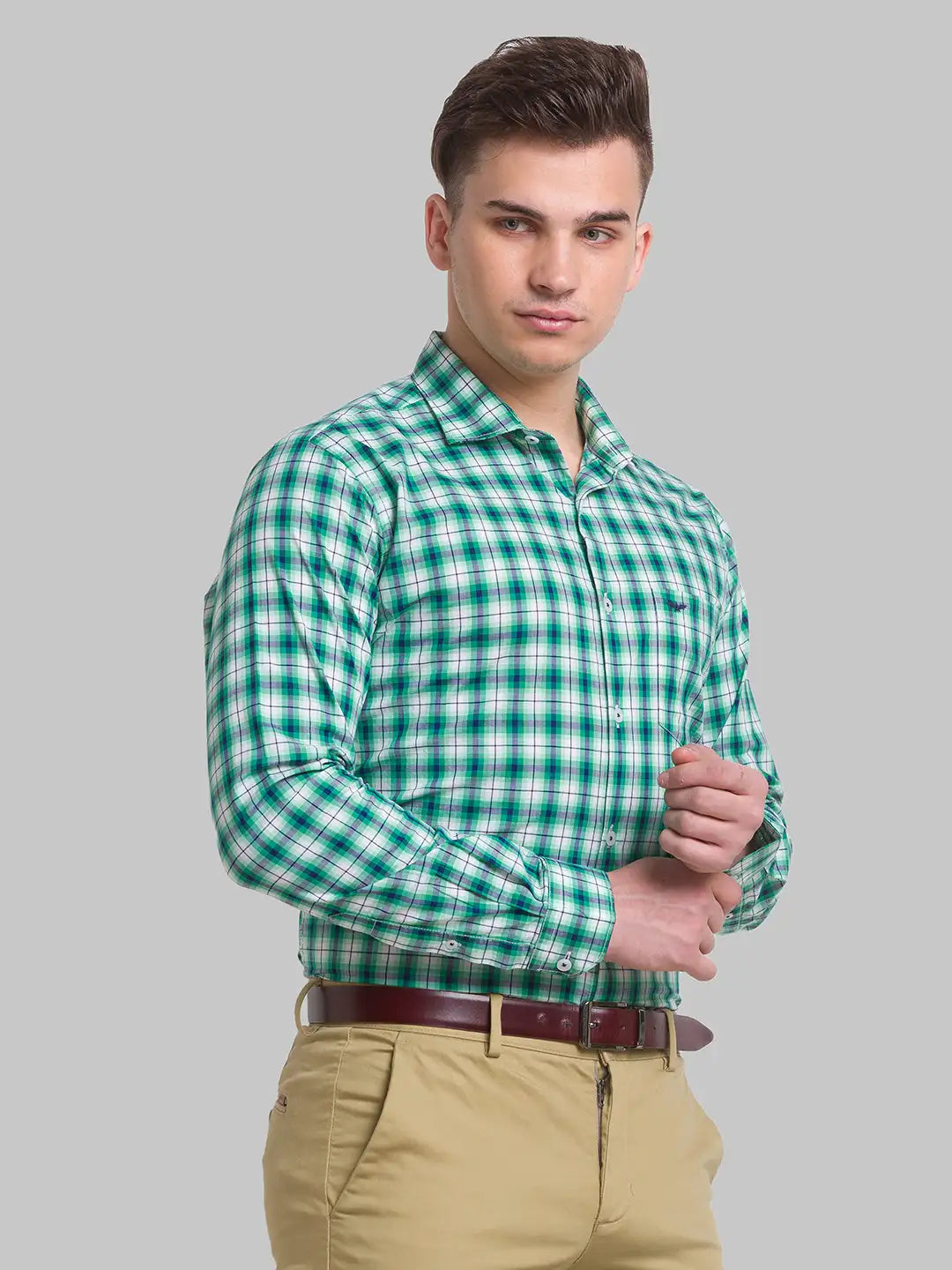 Men Slim Fit Pink Shirt