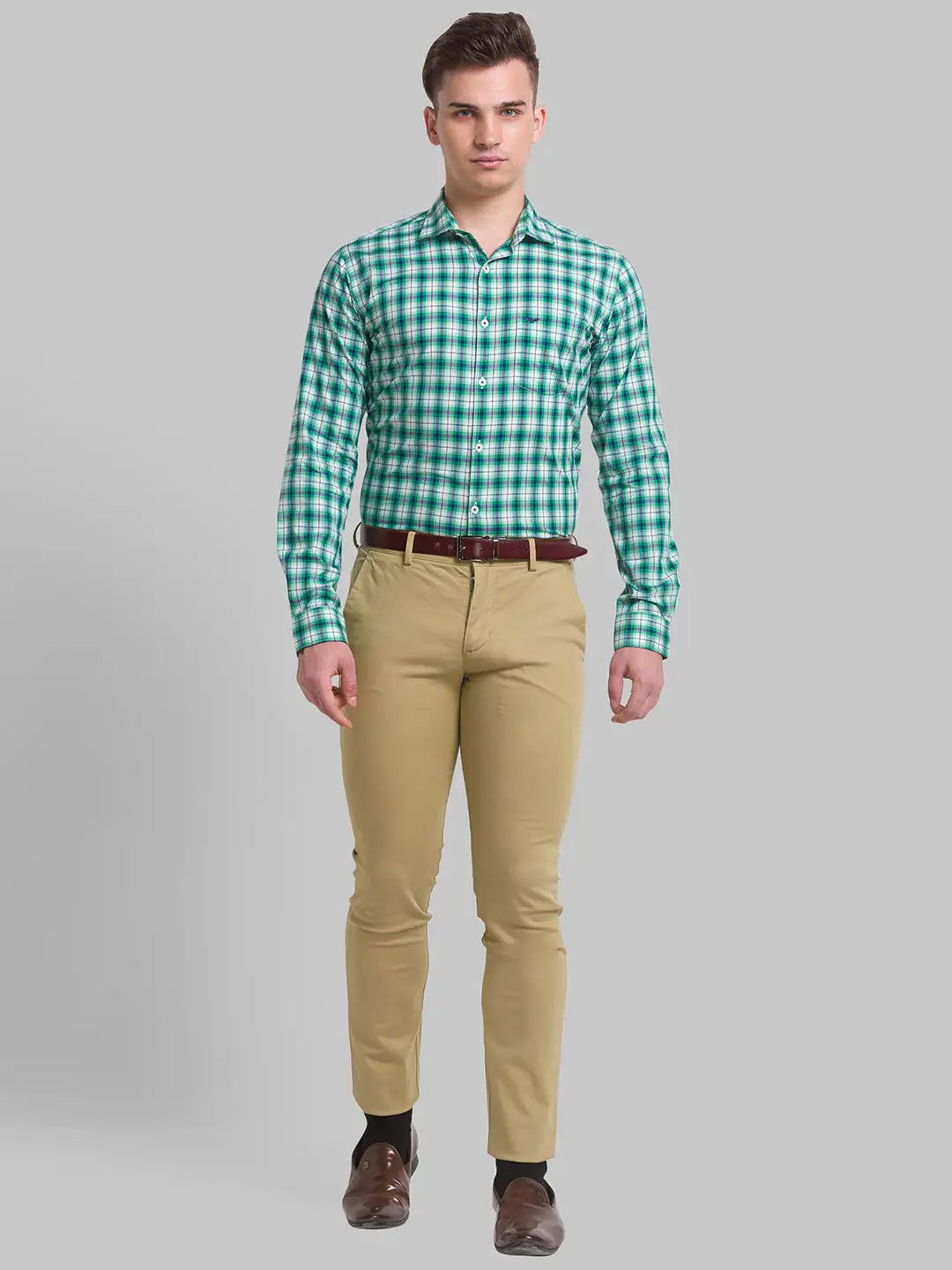 Men Slim Fit Pink Shirt