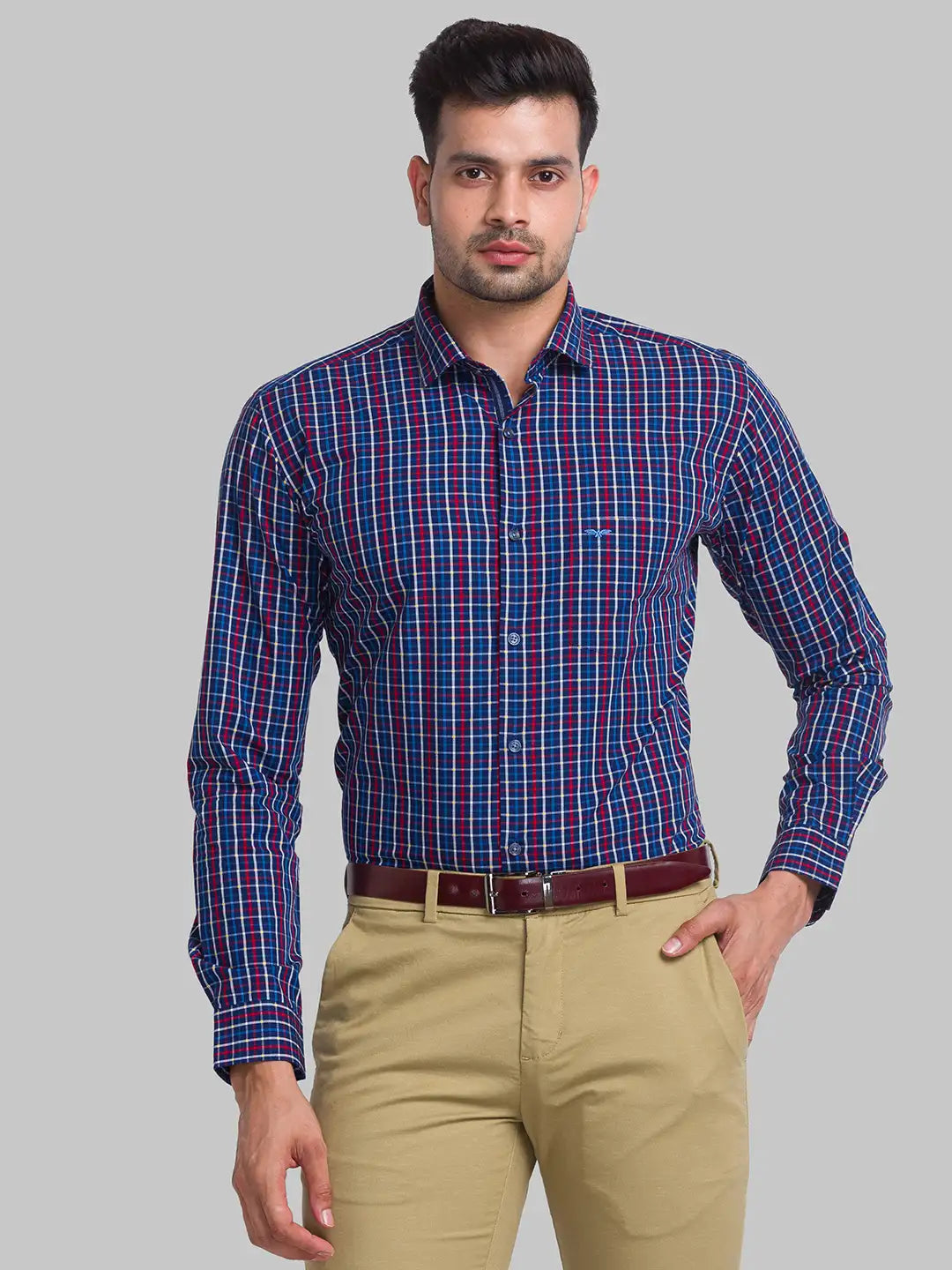 Men Slim Fit Red Shirt