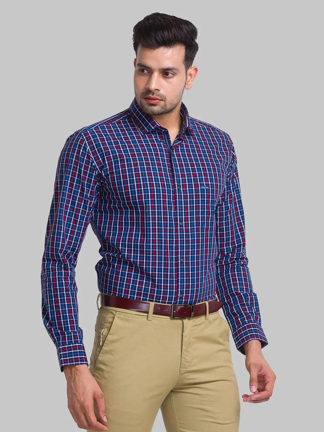 Men Slim Fit Red Shirt
