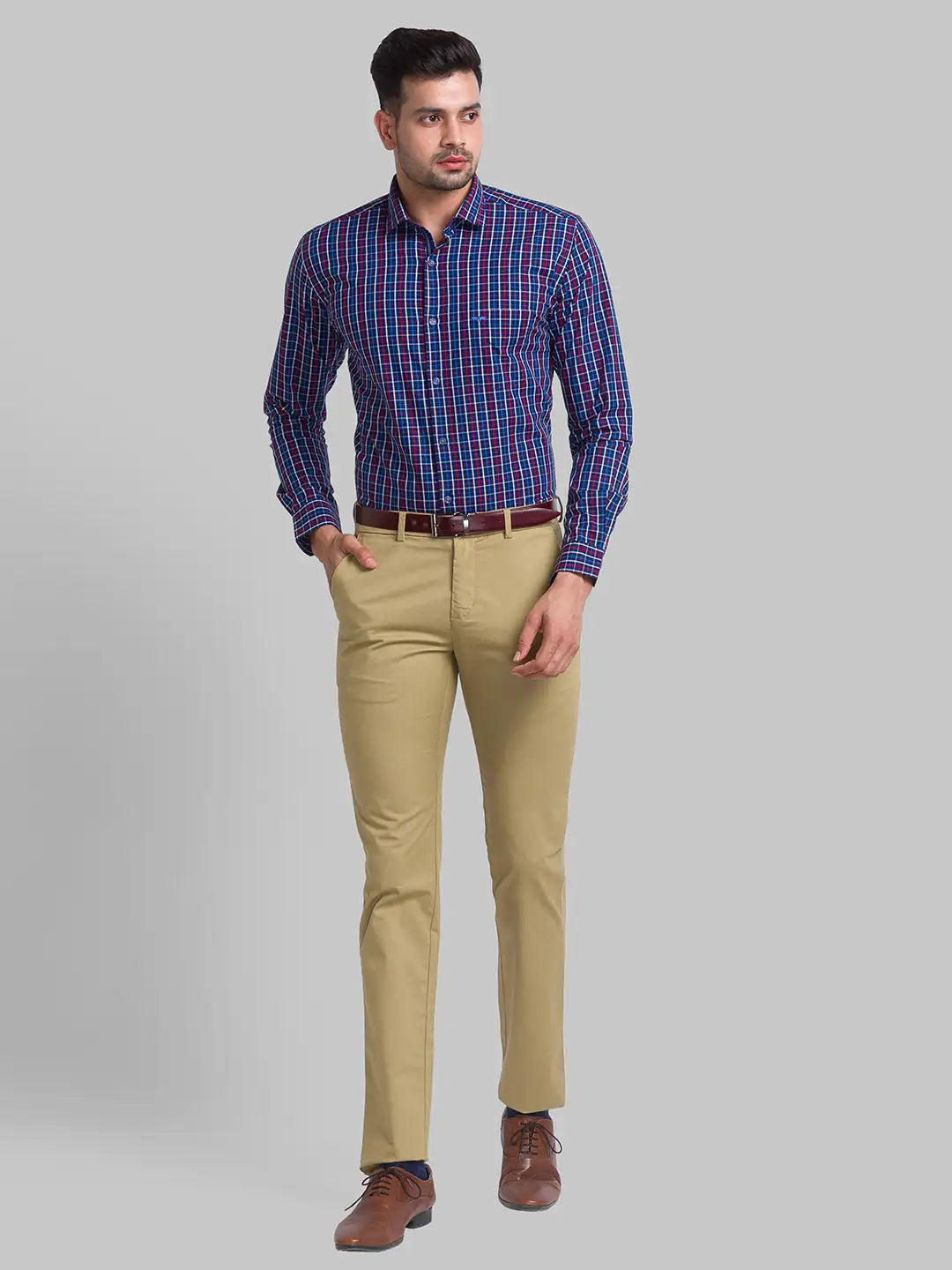 Men Slim Fit Red Shirt
