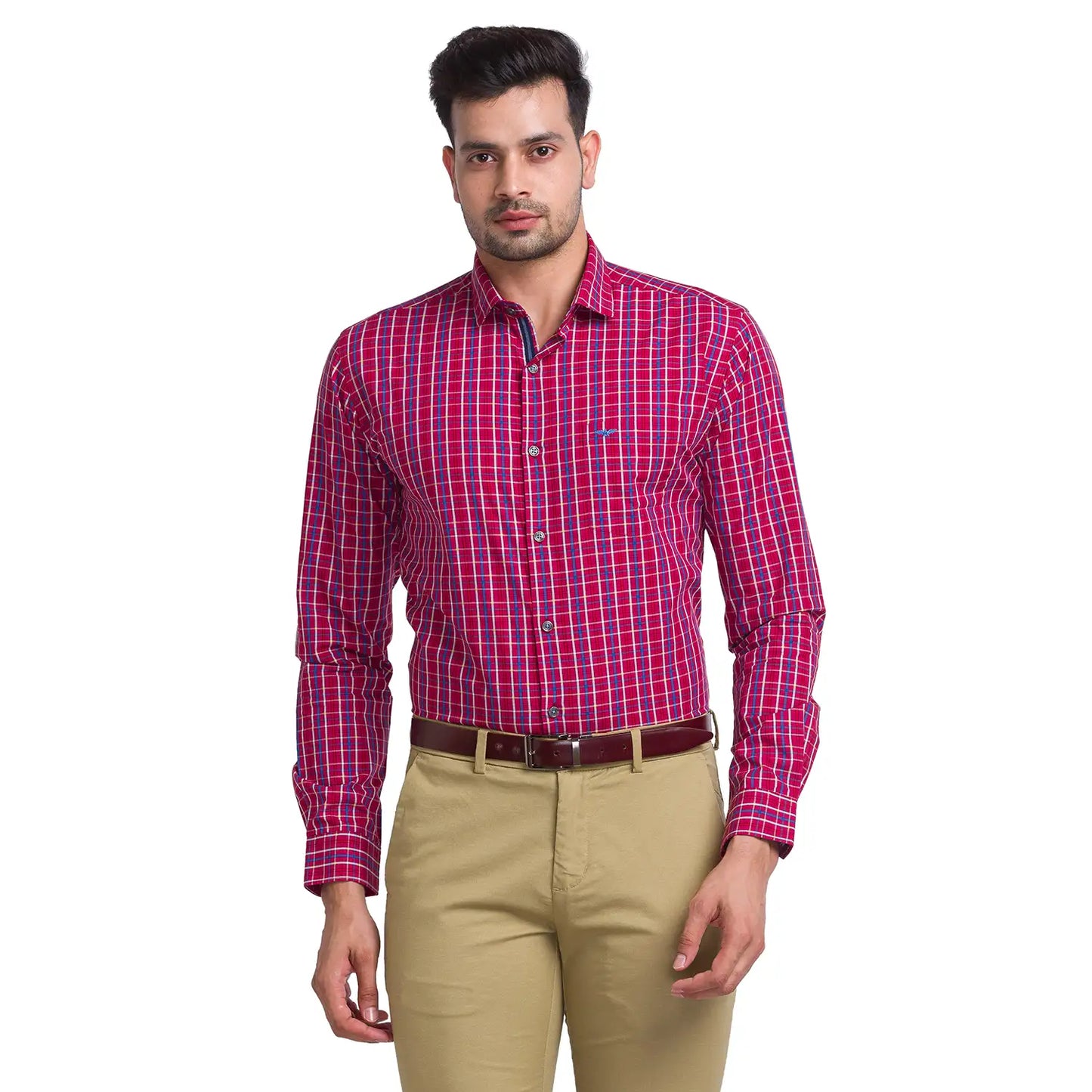 Men Slim Fit Blue Shirt