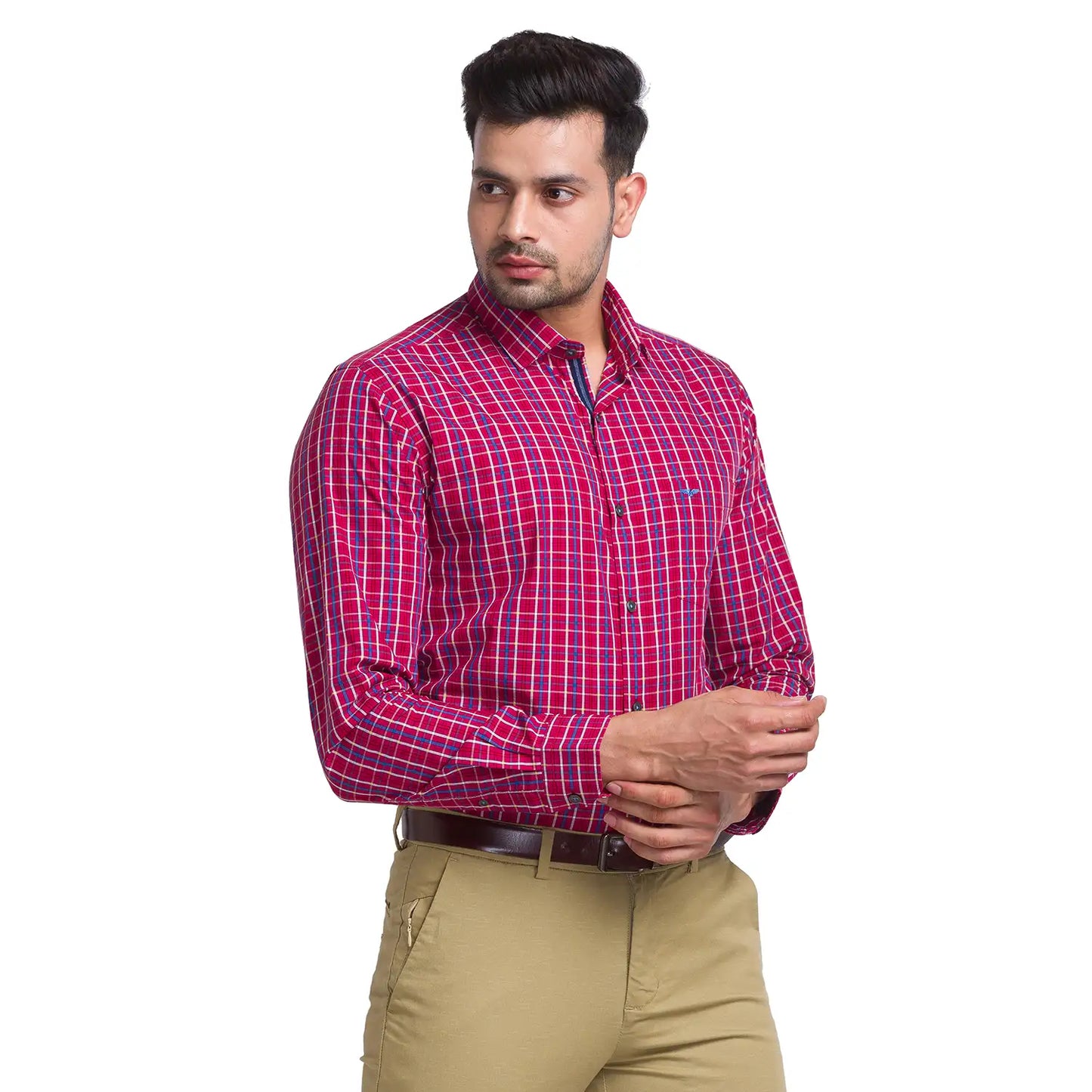 Men Slim Fit Blue Shirt