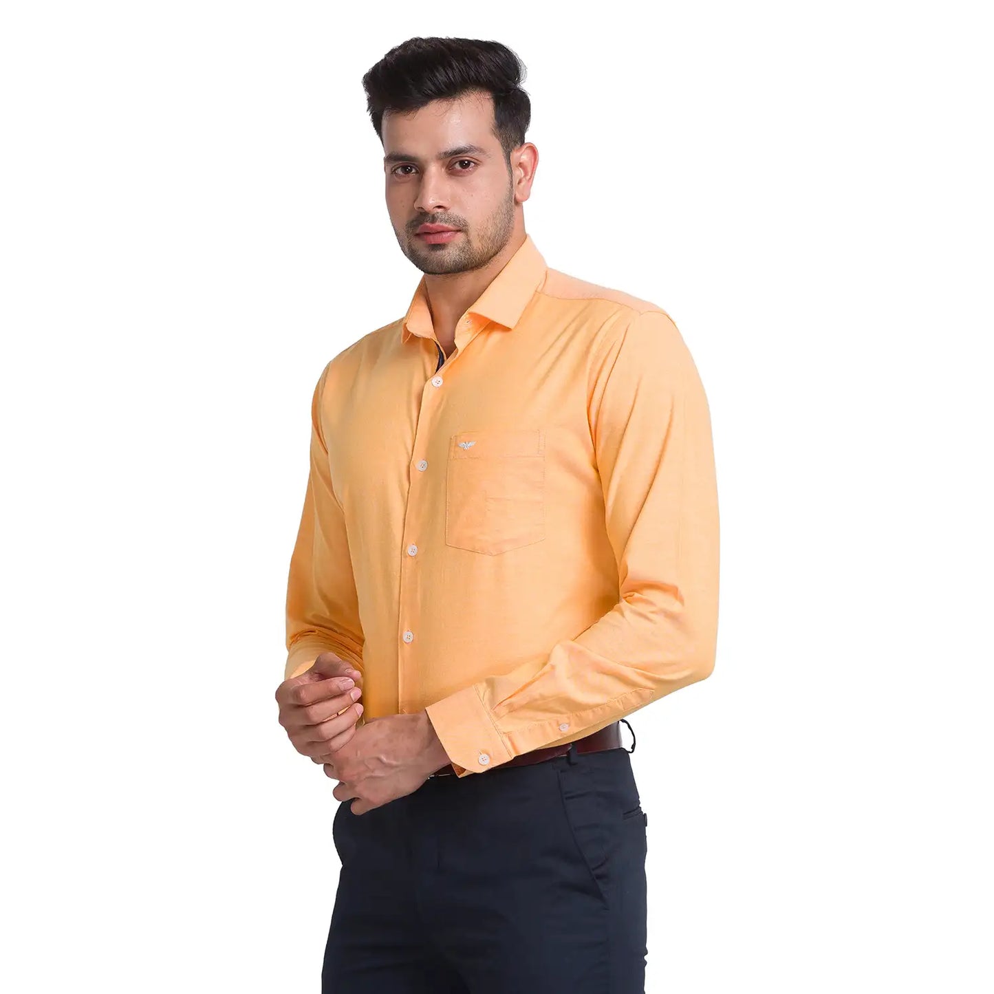 Men Slim Fit Green Shirt