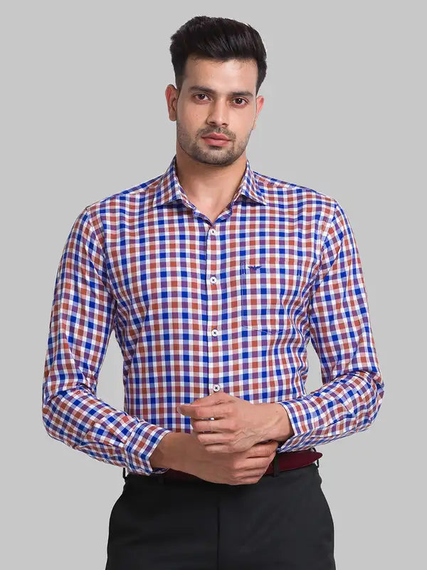 Men Slim Fit Blue Shirt