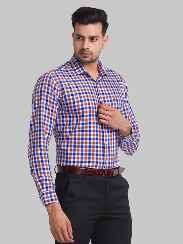 Men Slim Fit Blue Shirt