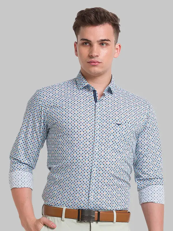 Men Slim Fit Green Shirt