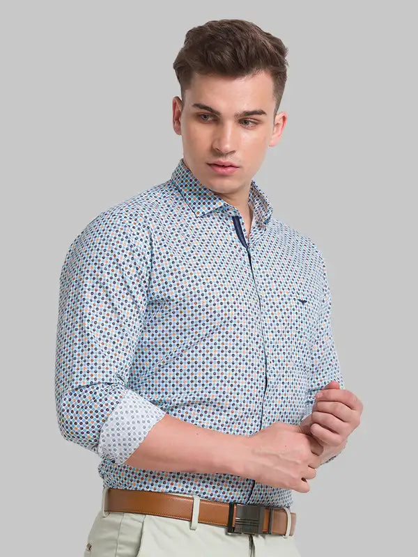 Men Slim Fit Green Shirt