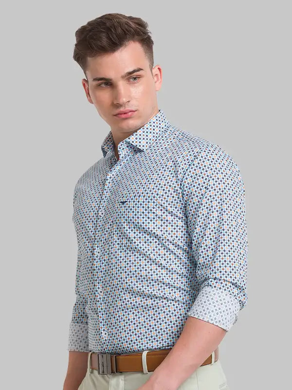Men Slim Fit Green Shirt