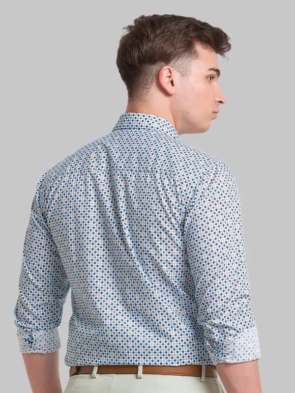 Men Slim Fit Green Shirt