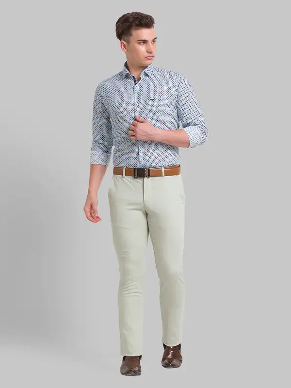 Men Slim Fit Green Shirt