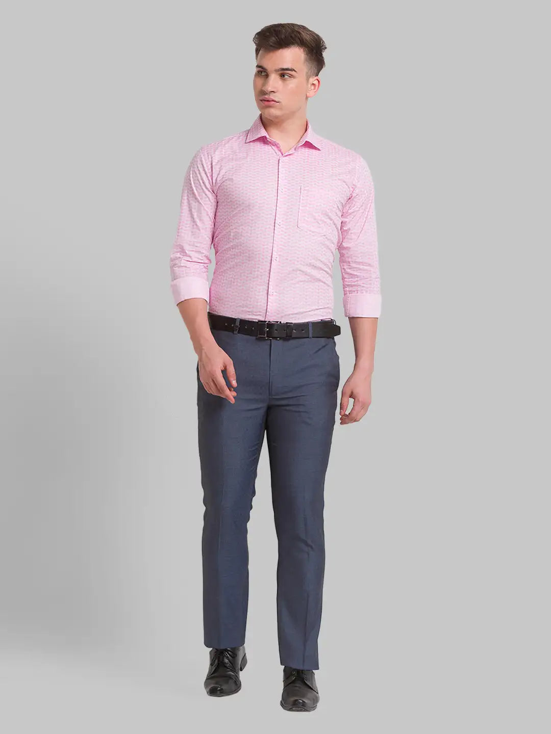 Men Slim Fit Blue Shirt
