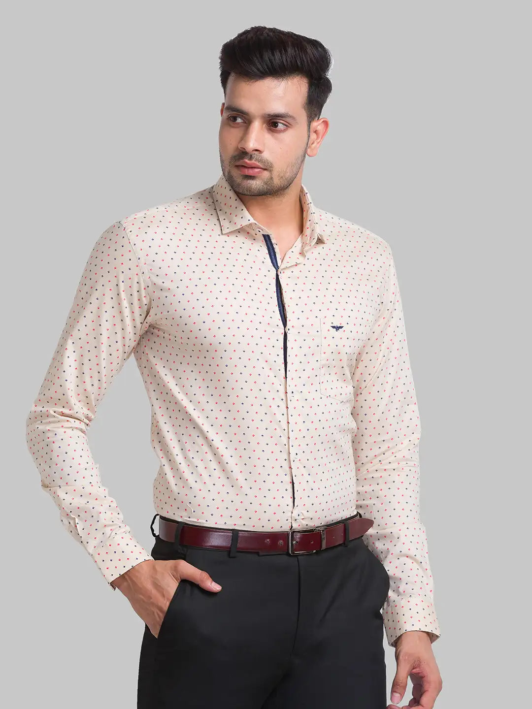 Men Slim Fit Blue Shirt