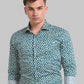 Men Slim Fit Green Shirt