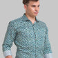 Men Slim Fit Green Shirt