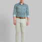 Men Slim Fit Green Shirt