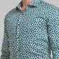 Men Slim Fit Green Shirt