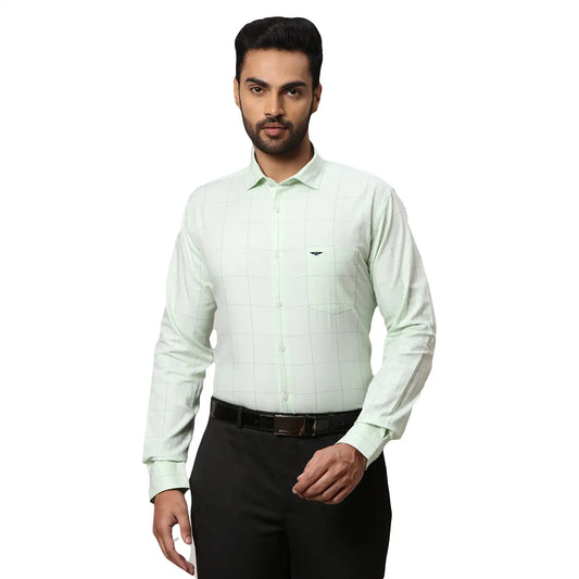 Men Slim Fit Yellow Shirt