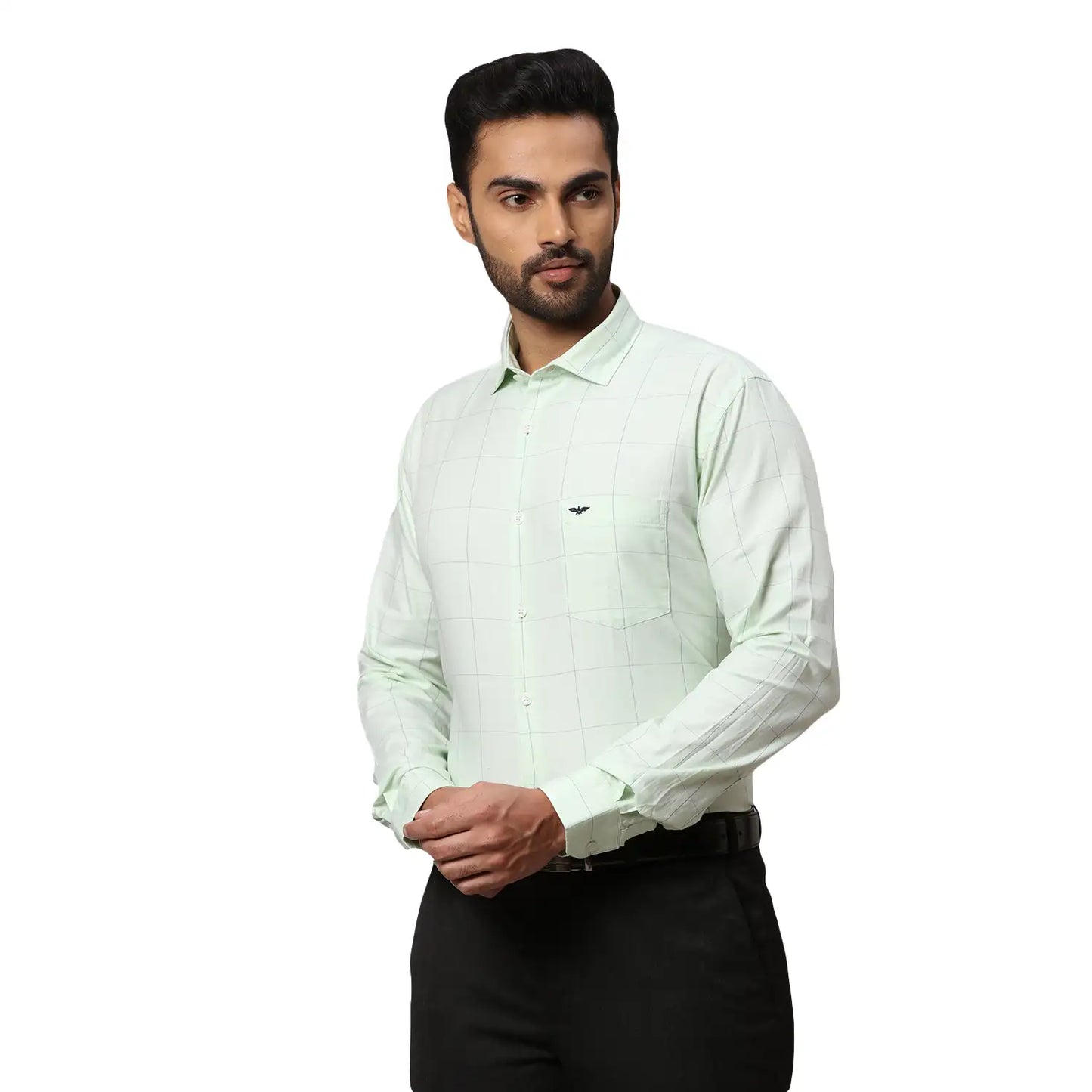 Men Slim Fit Yellow Shirt